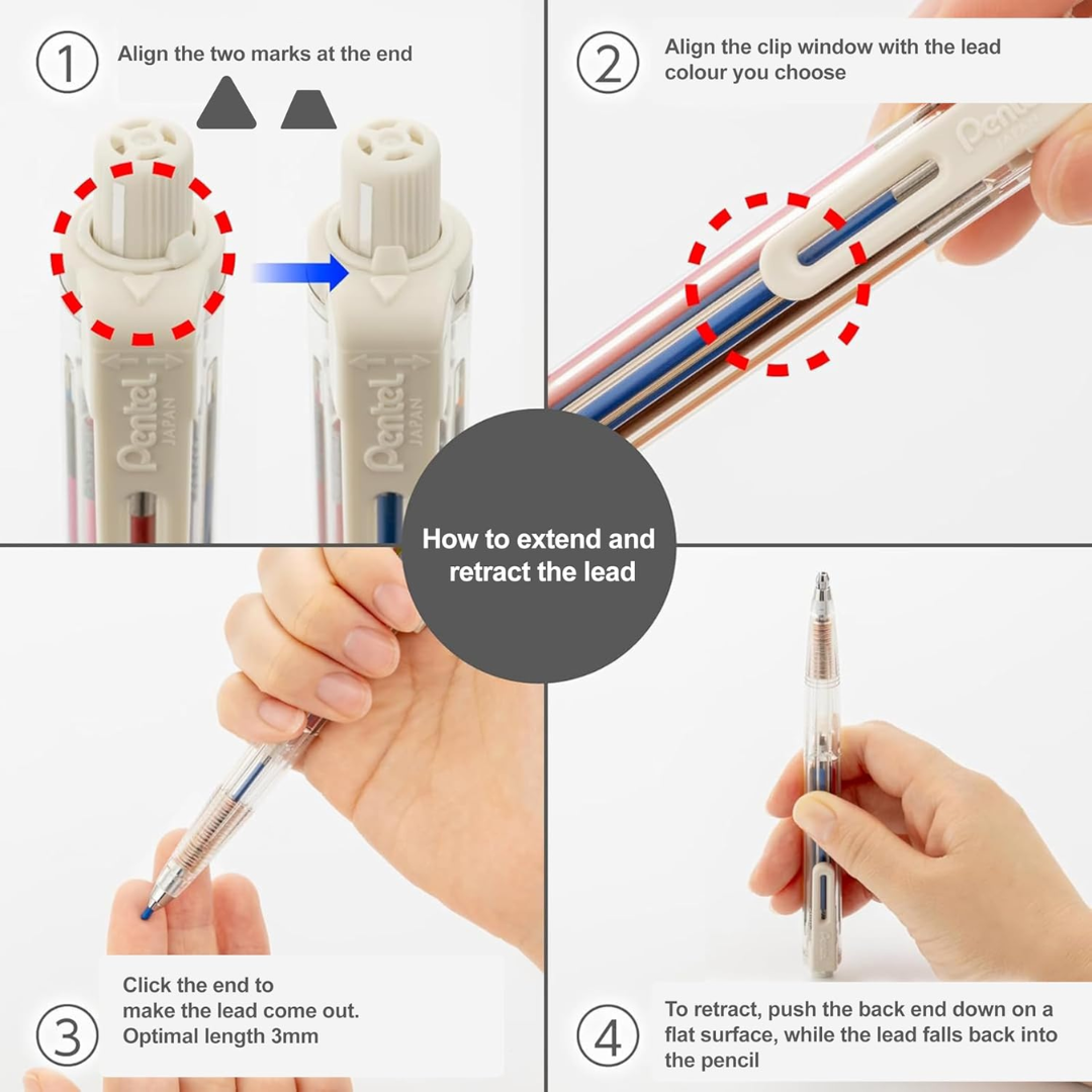 Pentel Multi 8 M Pencil 8 Colors stationery product image