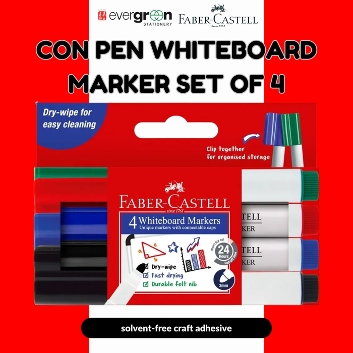 Faber Castell Con Pen Whiteboard Market Set of 4 stationery product image