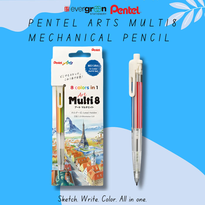 Pentel Multi 8 M Pencil 8 Colors stationery product image