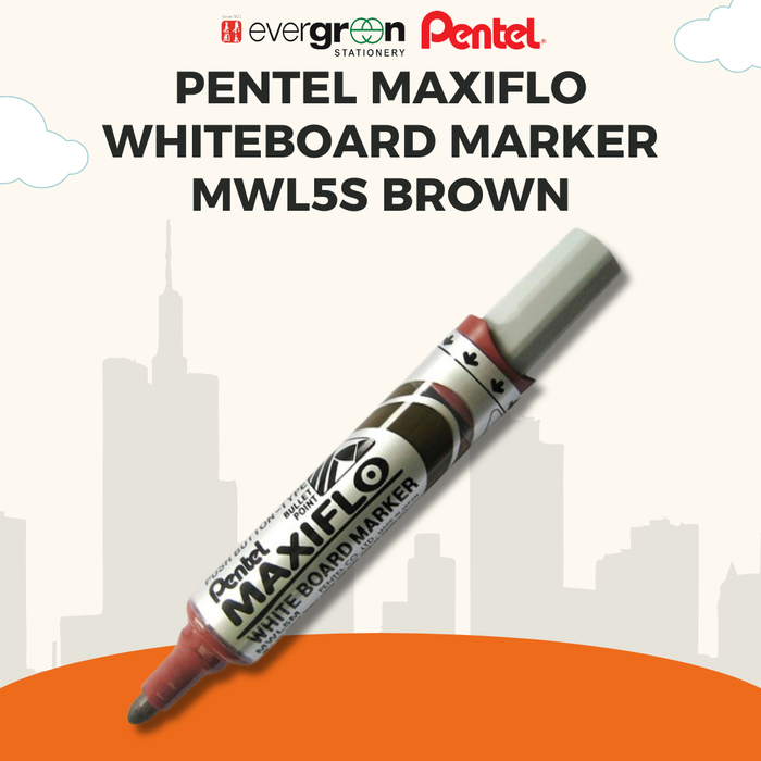 Pentel Maxiflo Whiteboard Marker MWL5S Brown stationery product image