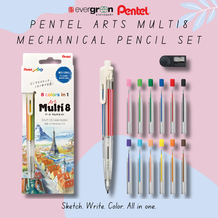 Pentel Multi 8 M Pencil 8 Colors Set stationery product image